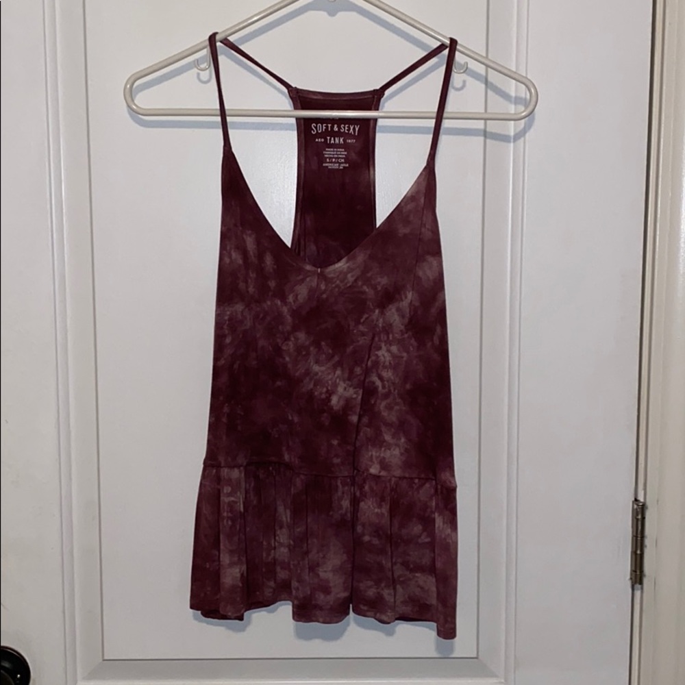 American eagle purple acid wash tank top